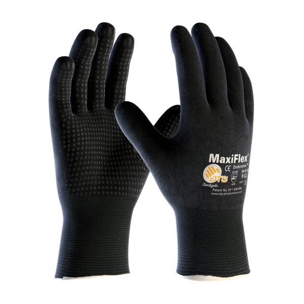 PIP MaxiFlex® Endurance™ 34-8745 - Elastane Glove with Nitrile Coated MicroFoam Grip on Full Hand - Micro Dot Palm