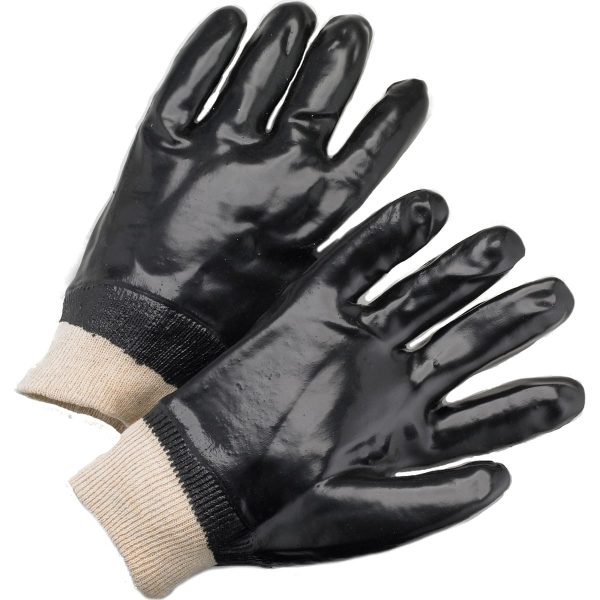 PIP® 1007 - PVC Dipped Glove with Interlock Liner and Smooth Finish - Knit Wrist