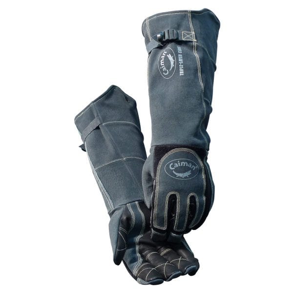 Caiman® 1879 - Premium Sheep Grain MIG/Stick Welder's Glove with Heavy Duty Triple-Layer Cuff - 21" Length