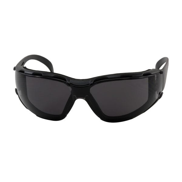 Zenon Z12™ Foam 250-01-F021 - Rimless Safety Glasses with Black Temple, Gray Lens, Foam Padding and Anti-Scratch / Anti-Fog Coating