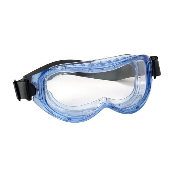 Contempo™ 251-5300-400-RHB - Indirect Vent Goggle with Light Blue Body, Clear Lens and Anti-Scratch / Anti-Fog Coating - Neoprene Strap