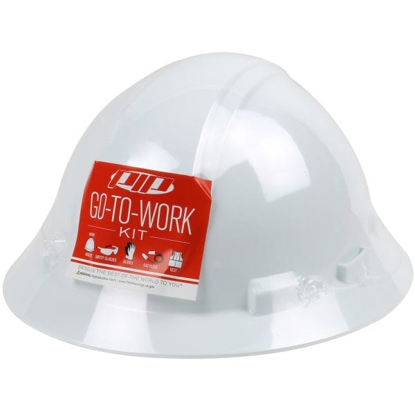 Kilimanjaro™ 289-GTW-HP641 - Pre-Packed PPE Kit, HP641 Full Brim Hat, Safety Eyewear, Earplugs, Gloves and Vest