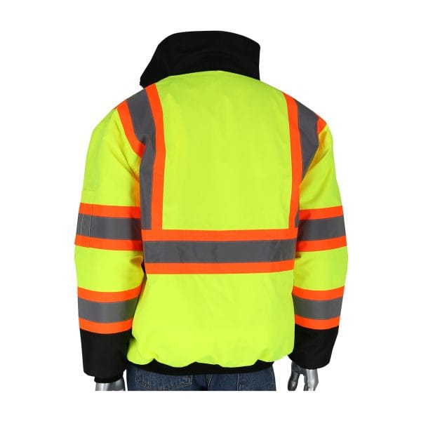 PIP® 333-1745 - ANSI Type R Class 3 Value Two-Tone, Black Bottom Bomber Jacket - Image 2