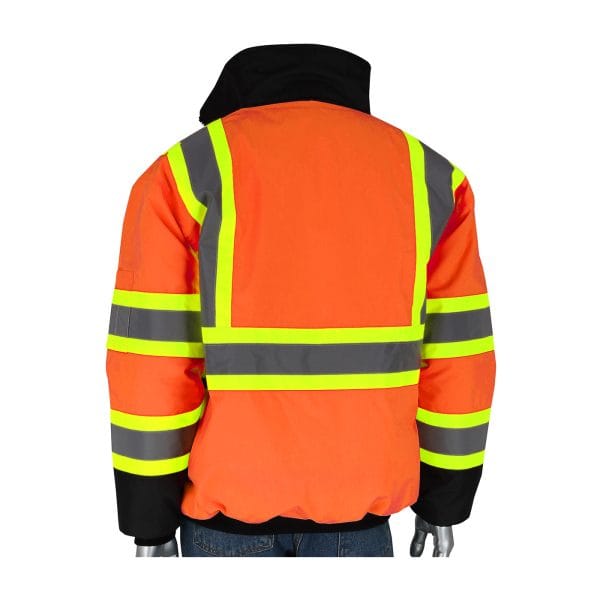 PIP® 333-1745 - ANSI Type R Class 3 Value Two-Tone, Black Bottom Bomber Jacket - Image 5