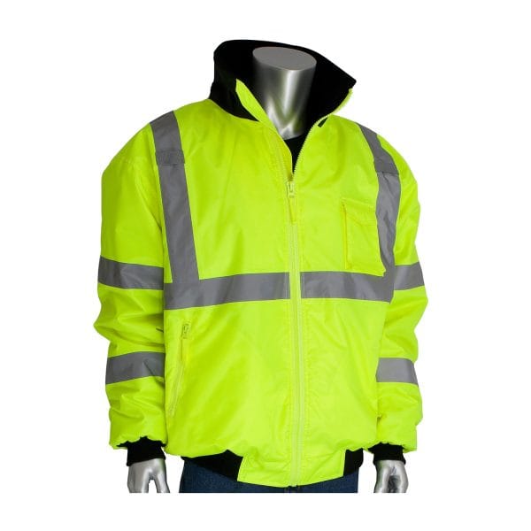 PIP® 333-1762 - ANSI Type R Class 3 Value Bomber Jacket with Zip-Out Fleece Liner