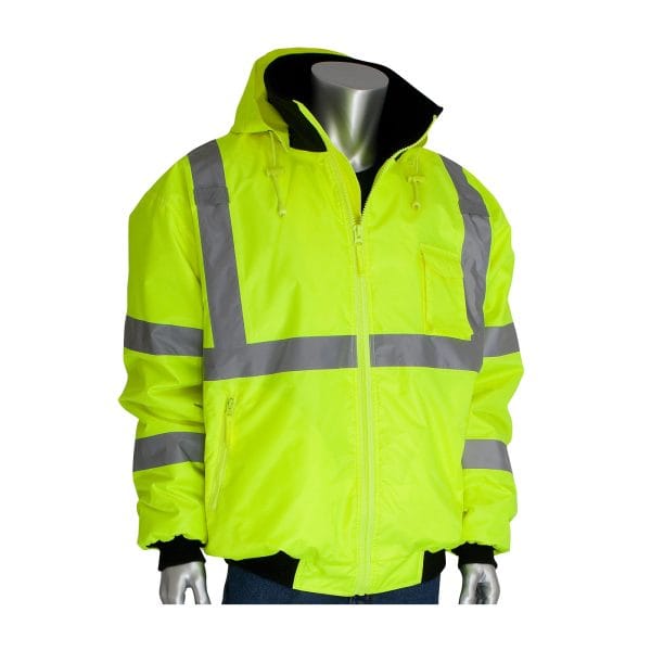 PIP® 333-1762 - ANSI Type R Class 3 Value Bomber Jacket with Zip-Out Fleece Liner - Image 2