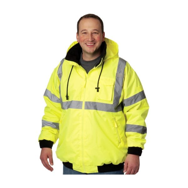 PIP® 333-1762 - ANSI Type R Class 3 Value Bomber Jacket with Zip-Out Fleece Liner - Image 5
