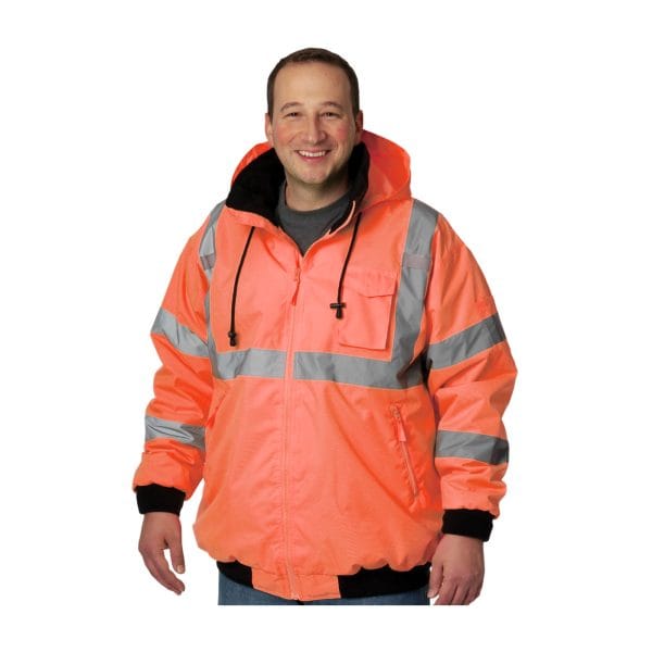 PIP® 333-1762 - ANSI Type R Class 3 Value Bomber Jacket with Zip-Out Fleece Liner - Image 10