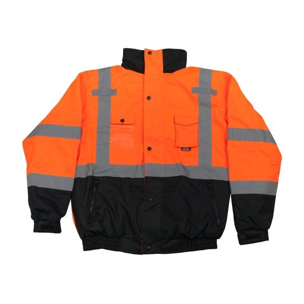 PIP® 333-1770 - ANSI Type R Class 3 Rip Stop Premium Plus Bomber Jacket with Zip-Out Fleece Liner and "D" Ring Access - Image 7