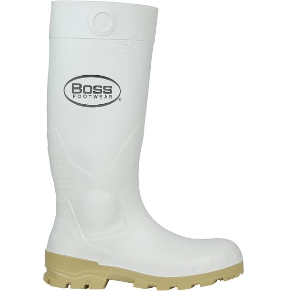 Boss® Footwear380-900 - 16" White PVC Plain Toe Boot - Image 2