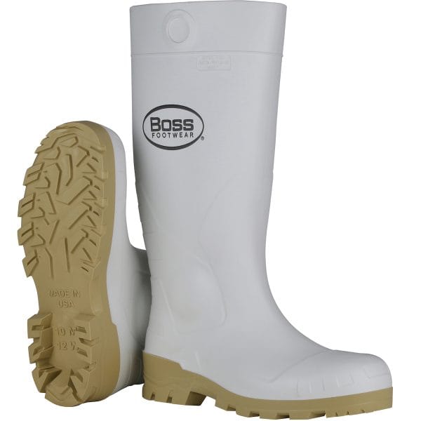 Boss® Footwear382-910 - 16" White PVC Steel Toe Boot