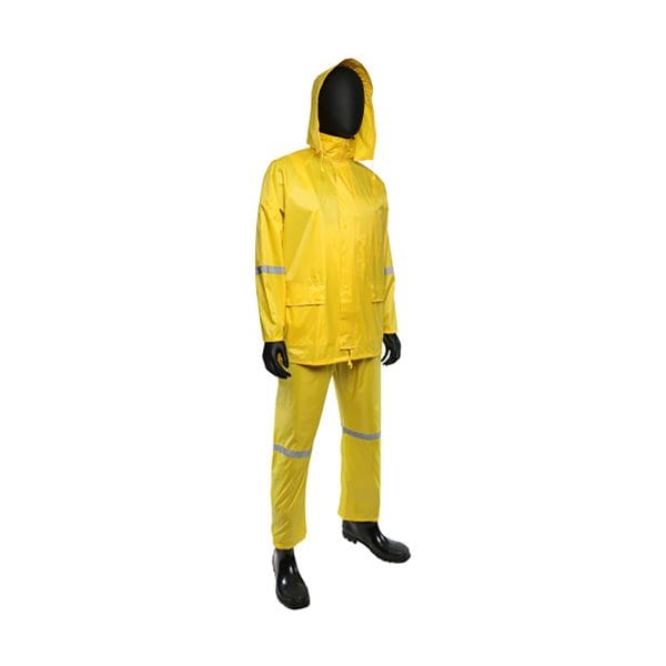 Boss® 4338 - Three-Piece Rain Suit with Reflective Stripes - 0.18 mm