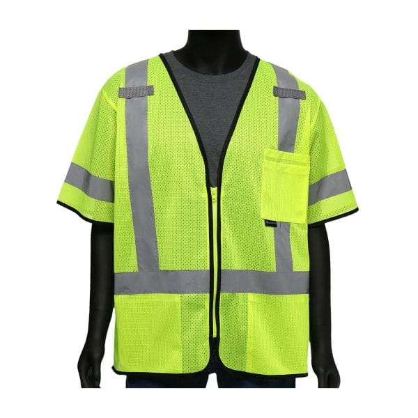 Viz-Up™ 47302 - ANSI Type R Class 3 Three Pocket Zipper Mesh Vest