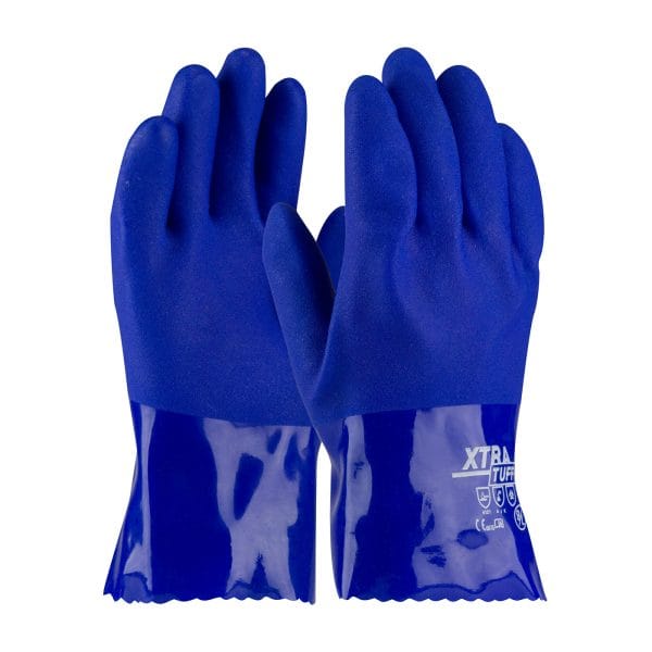 XtraTuff™ 58-8655 - Oil Resistant PVC Glove with Seamless Liner and Rough Coating - 10"