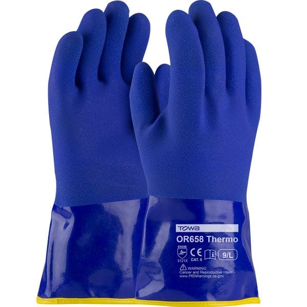 XtraTuff™ 58-8658DL - Cold Resistant PVC Glove with Detachable Acrylic Liner and Sandy Coating - Insulated & Waterproof