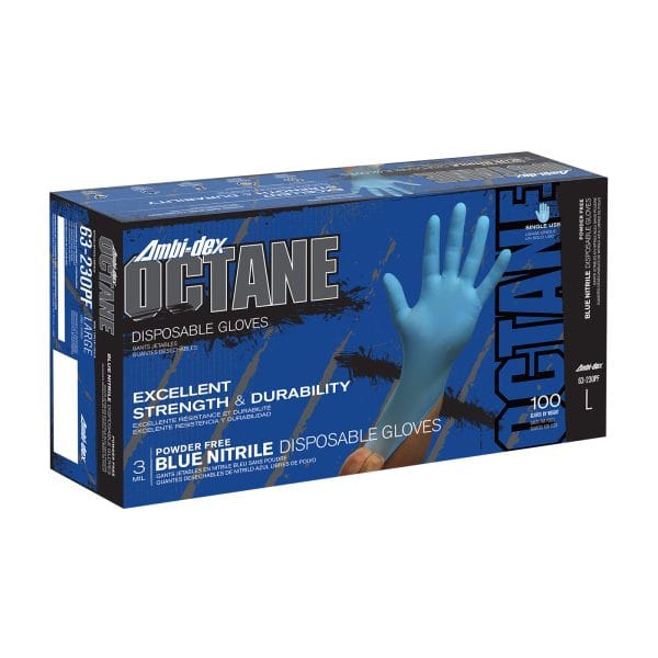 QRP® Qualatrile® SENS!SQBF09 - Disposable Nitrile Glove, Powder Free with Textured Grip - 3 mil - Image 2