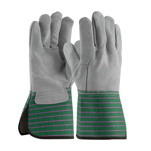 PIP® 900-EA - Superior Grade Split Cowhide Leather Palm Glove with Full Leather Back - Rubberized Gauntlet Cuff