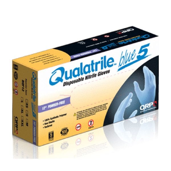 QRP® Qualatrile® BQF12 - Disposable Nitrile Glove, Powder Free with Textured Grip - 5 mil - Image 2