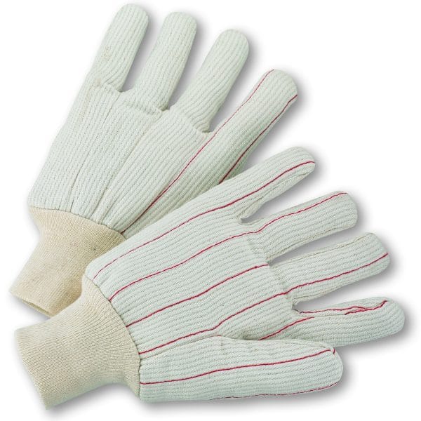 PIP® K81SCNCI - Polyester/Cotton Corded Double Palm Glove with Nap-In Finish - Natural Knit Wrist