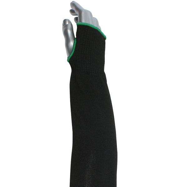 Kut Gard® S10HTP/2BK-EW-ES6-T - Single-Ply ATA® / High Tenacity Polyester Blended Sleeve with Thumb Hole - Wide Width