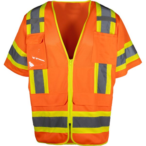 PIP® 303-0700 - ANSI Type R Class 3 Two-Tone Surveyor Eleven Pocket Vest