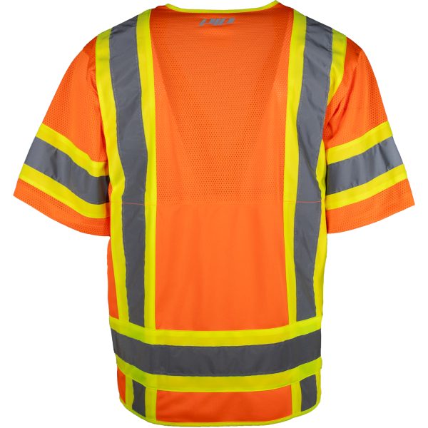 PIP® 303-0700 - ANSI Type R Class 3 Two-Tone Surveyor Eleven Pocket Vest - Image 2